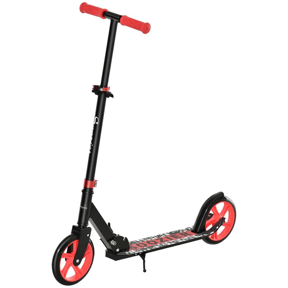 soozier folding kick scooter for 12 years and up for adults and teens, push scooter with height adjustable handlebar, big whe