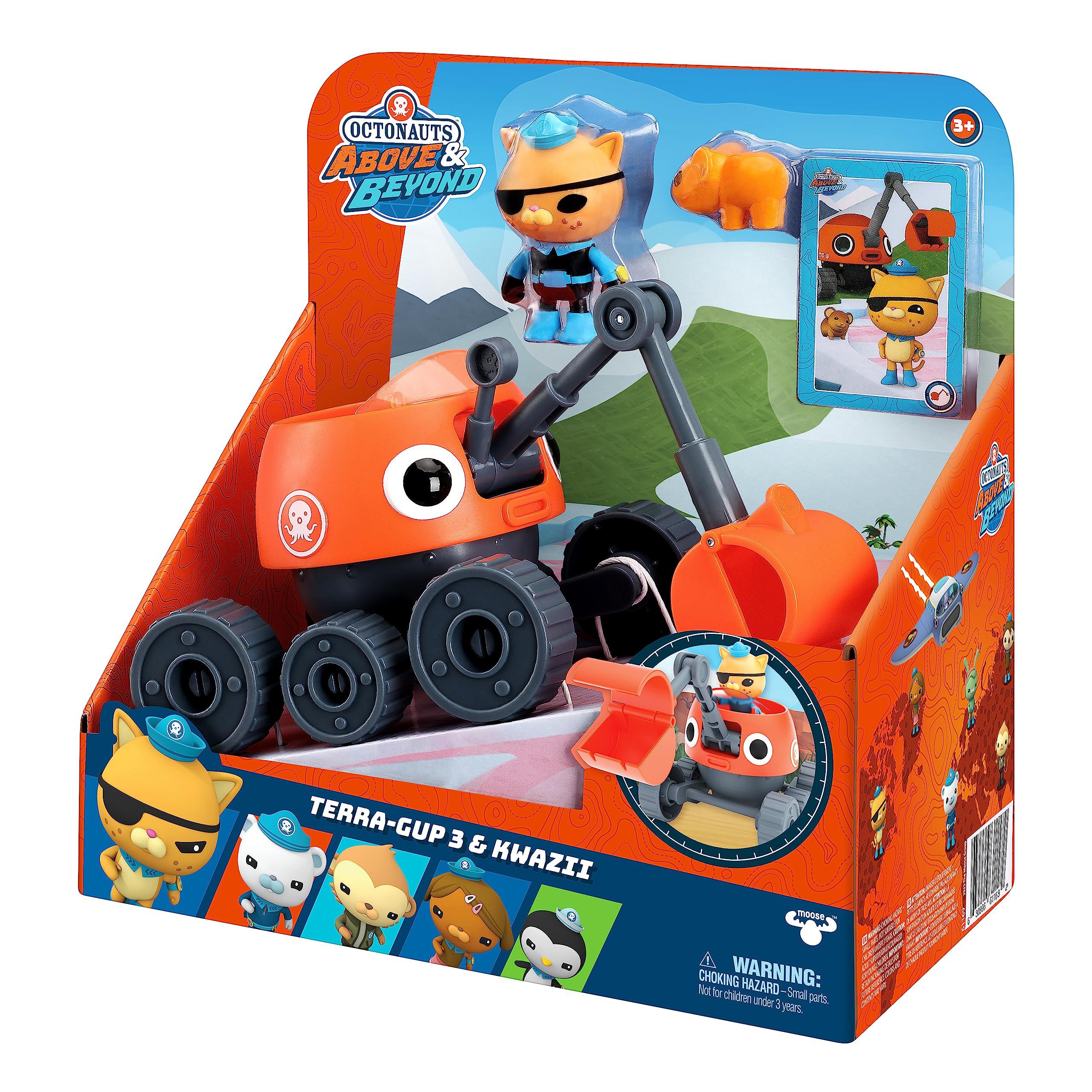 Disney Octonauts Above & Beyond Terra gup 3 and Kwazii Deluxe Toy Vehicle & Figure Set Recreate Missions Includes 28 Kwazii character F