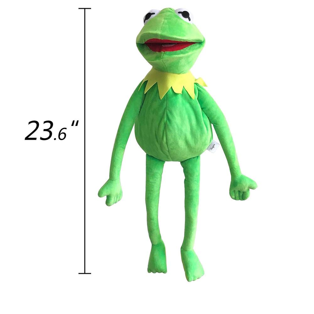 Lacroky kermit frog puppet with puppets control rod & 50 pcs kermit the frog puppet stickers, hand kermit puppet soft stuffed plush t