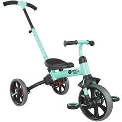 yvolution 4 in 1 flippa toddler trike with parent steering push handle, toddler balance bike with removable pedals for boys g
