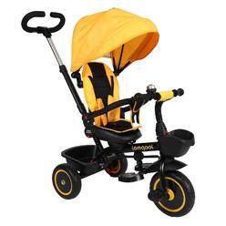 700Kids Lamgool Baby Tricycle with Push Handle 3-in-1 Toddlers Tricycle Stroller Yellow Smart Trike Bike for Toddlers Kids Stroller for 
