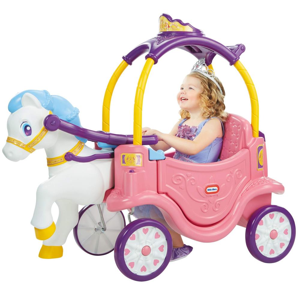 little tikes princess horse & carriage, multicolor large