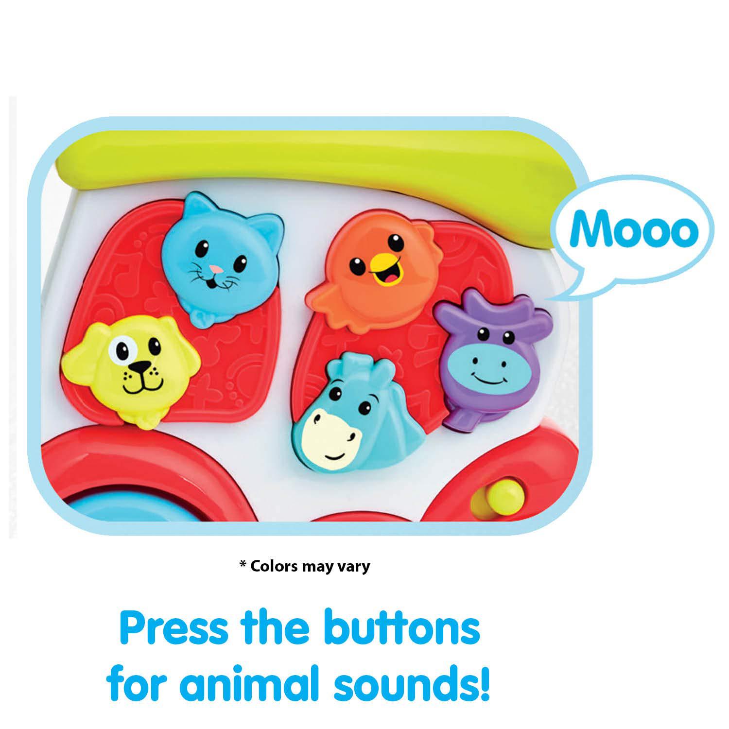 kidoozie lights n' sounds animal train, makes animal sounds, flashing lights, enhances memory, for children 12 months and up,