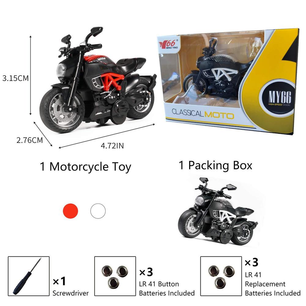 ya le ming motorcycle toy for boys - pull back motorcycle toys with light and music toys motorcycle model,the best gift for c