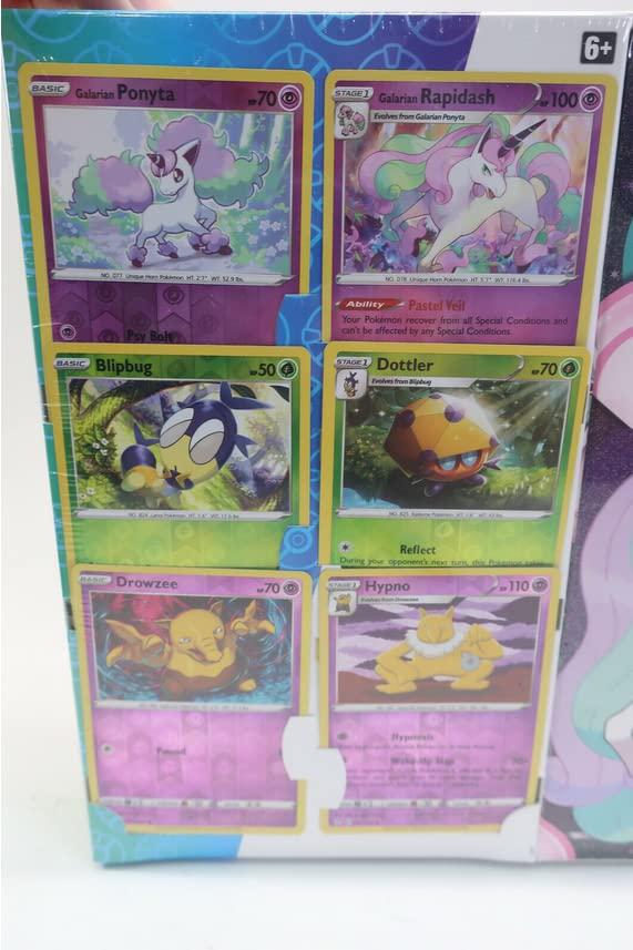 pokemon tcg: galarian rapidash v box (includes 6 bonus cards)