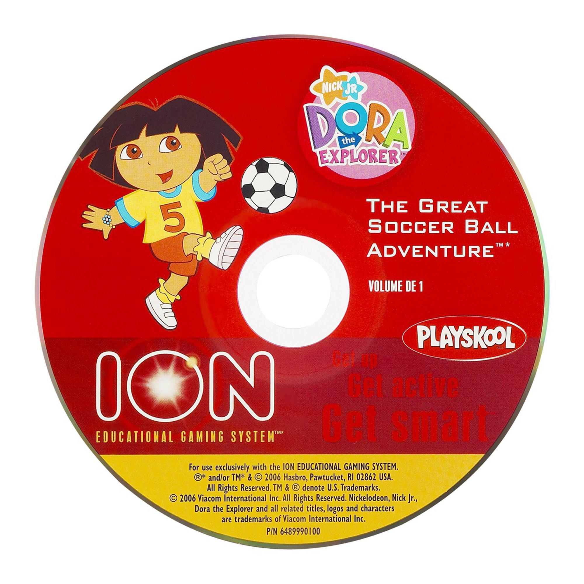 playskool ion educational gaming system active learning disc: dora the explorer - the great soccer ball adventure