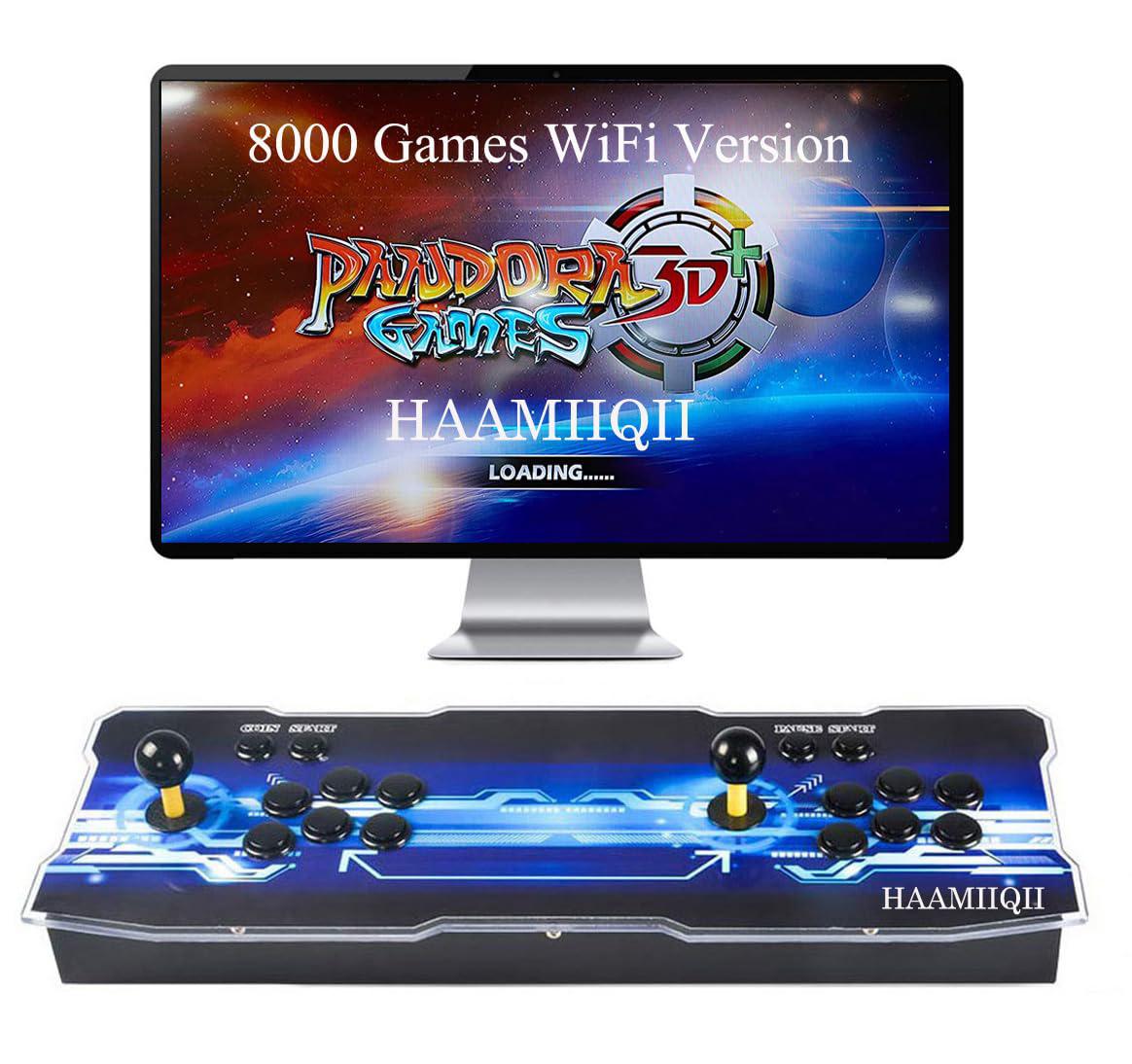 haamiiqii 3d+ pandora games arcade game console - 8000 games installed, wi-fi version, add more games, support 3d games, sear