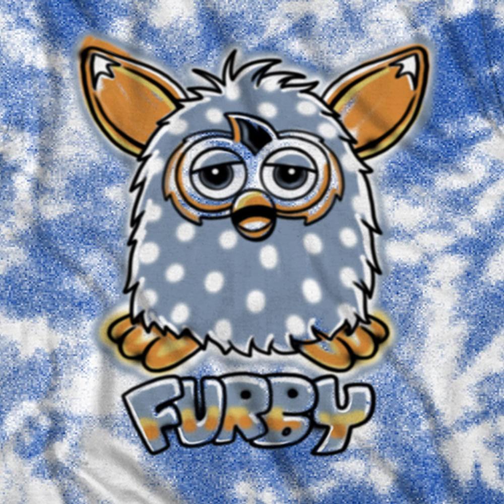 furby mens classic toy shirt - classic talking toy shirt tie dye t-shirt (royal tie dye, medium)