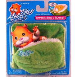 zhu zhu pets hamster blanket and bed - green