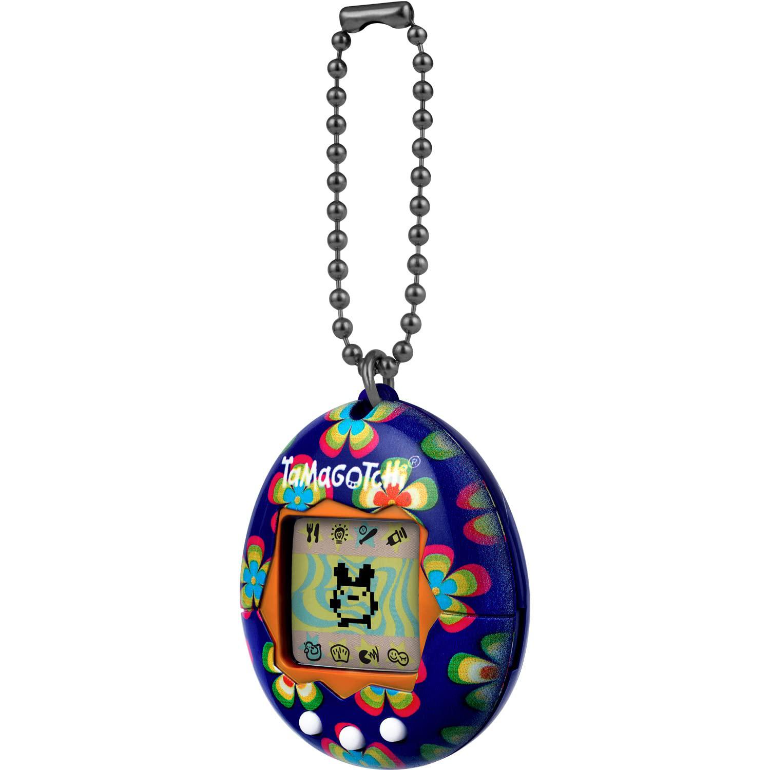 tamagotchi 42888nbnp original retro flowers - feed, care, nurture - virtual pet with chain for on the go play