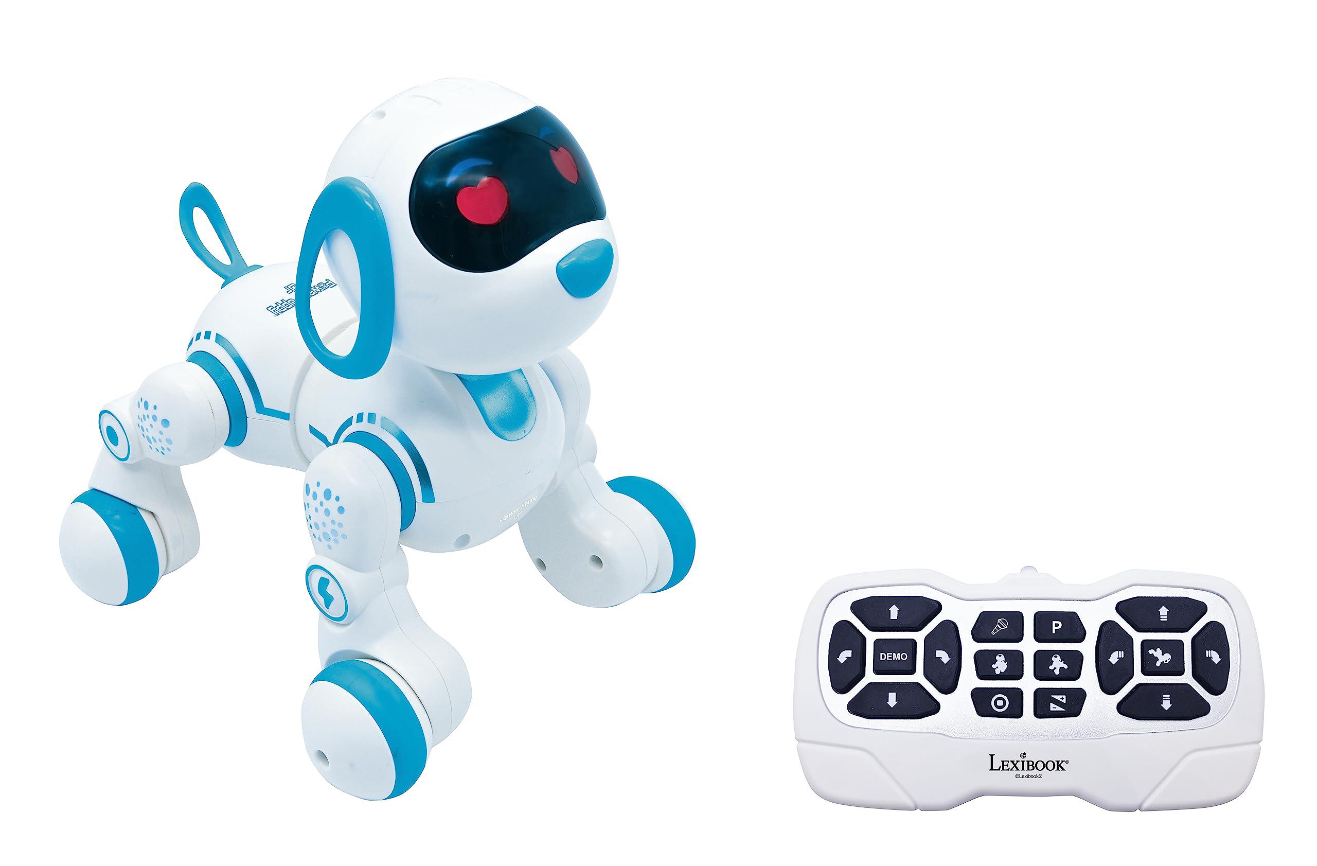 lexibook power puppy jr - my little robot dog - robot dog with sounds, music, light effects - barks and walks like a real dog