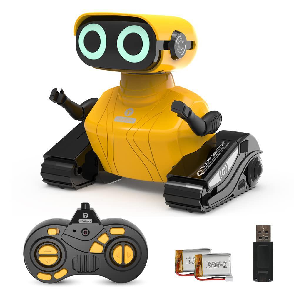 hongca boy robot toys, rechargeable remote control robot toy with touch sense recording programming music led eyes dance move