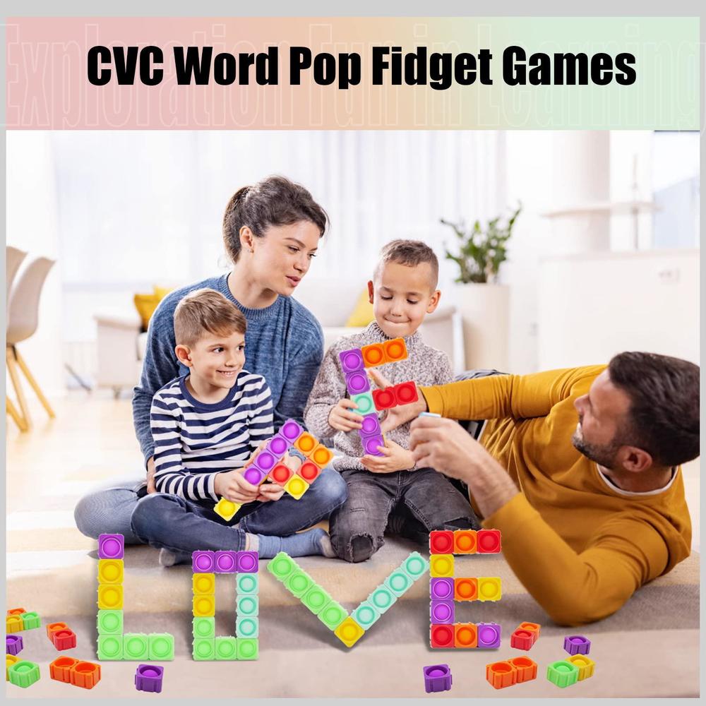 ejanmilar pop blocks fidget toys, rainbow silicone popper infinity diy ...
