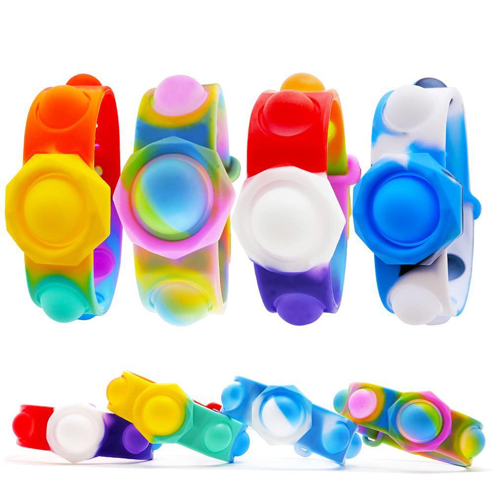 Simple Fidget mytoolgift 4pcs simple dimple fidget toy fidget bracelet portable ...