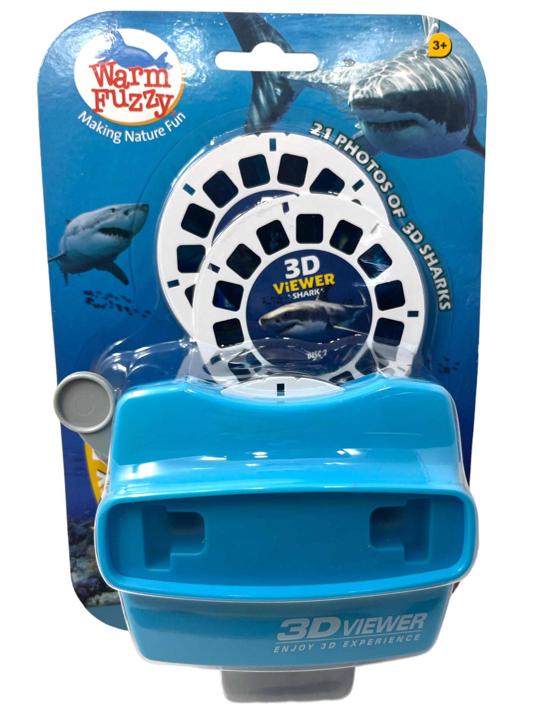 warm fuzzy toys 3d viewfinder (shark) - viewfinder for kids & adults, classic toys, slide viewer, 3d reel viewer, retro toys,