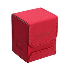 zoopin leather deck box - red for collectible cards-mtg,yugioh,pokeman,tes legacy,munchkins ccg decks and also small tokens o