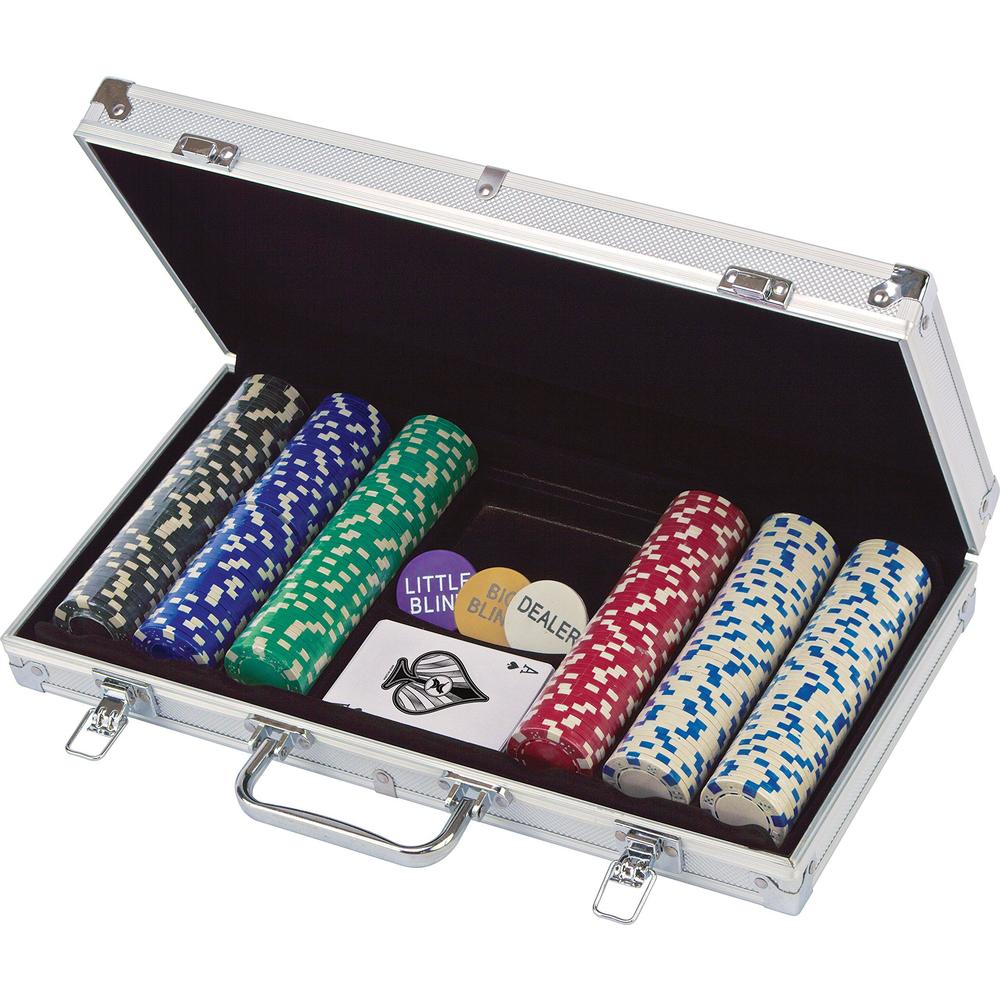 Cardinal Supplies 300 ct. poker chips 11.5 gram in aluminum case (styles will vary)