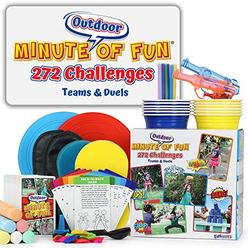 FunWares minute of fun outdoor party game - amazing 272 to win it challenges for duels teams parties teens family friends games kids a