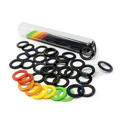 citadel black health & condition rings - 80 pack - double sided black plastic rings, 30 conditions & 4 health markers, made f