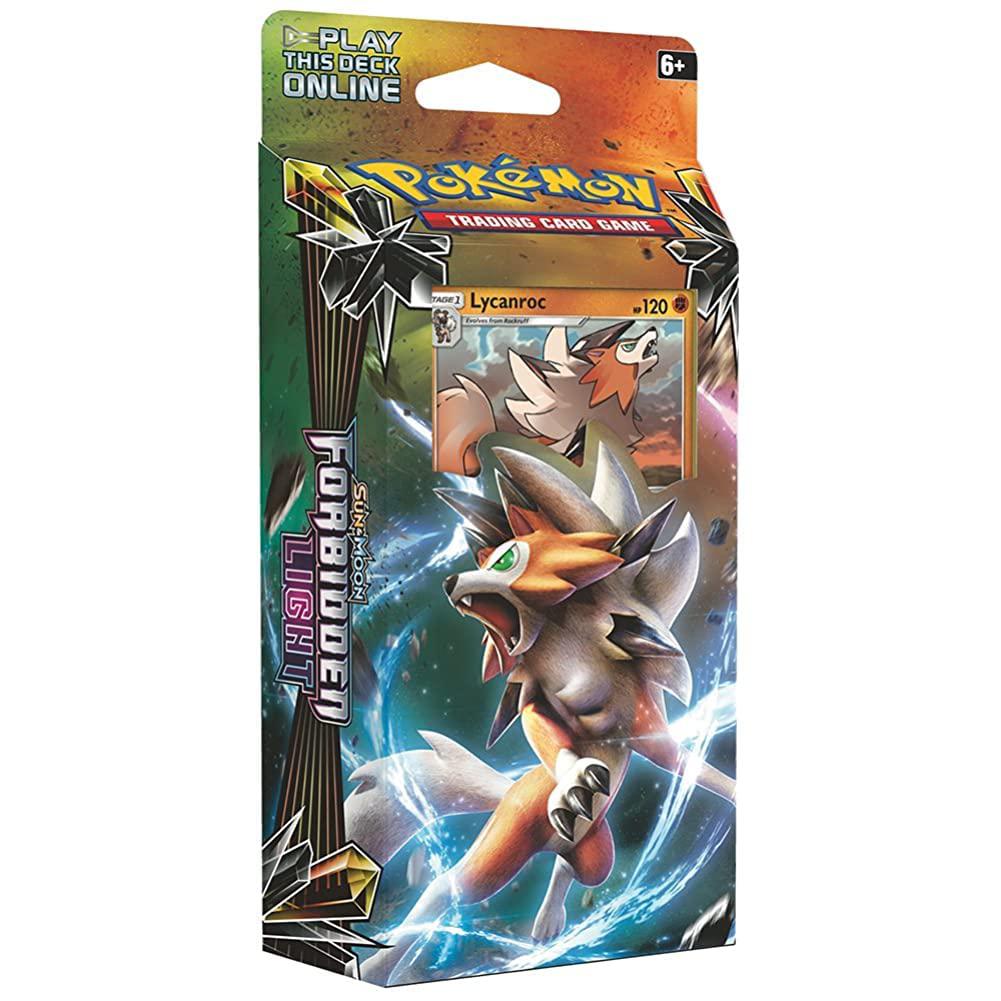 pokemon tcg: sun & moon forbidden light lycanroc theme deck | collectible trading card set | 60 card deck with ultra rare hol
