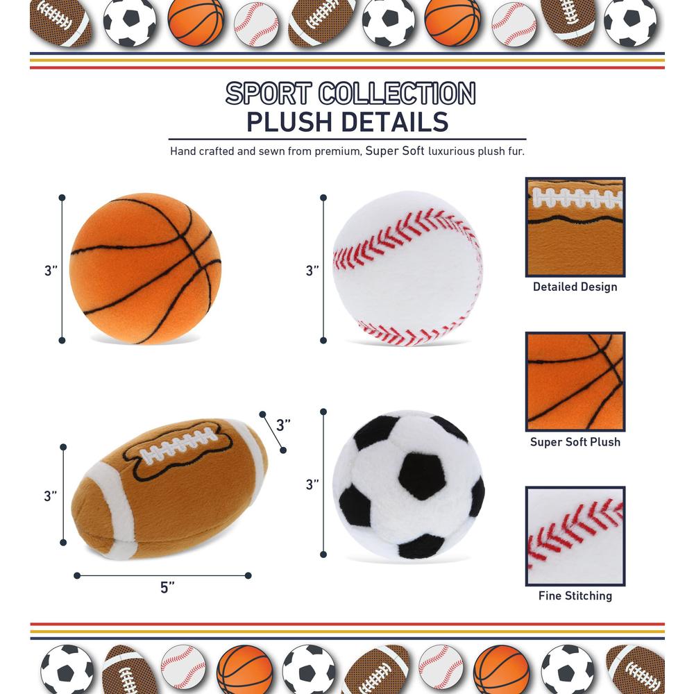 Stuffed Ball dollibu sports balls plush - fluffy soft plush balls for playing catch ...