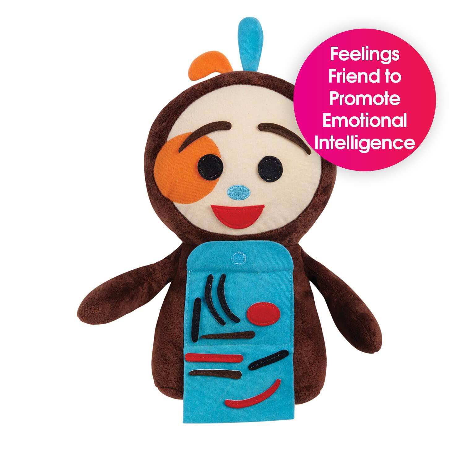 edushape feelings friend plush toy - stuffed animal child development toy to teach essential emotional social skills - baby p