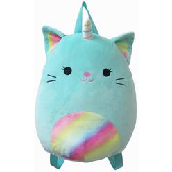 squishmallows official kellytoy backpack 12 inch squishy soft plush animal bag (nicole the caticorn)
