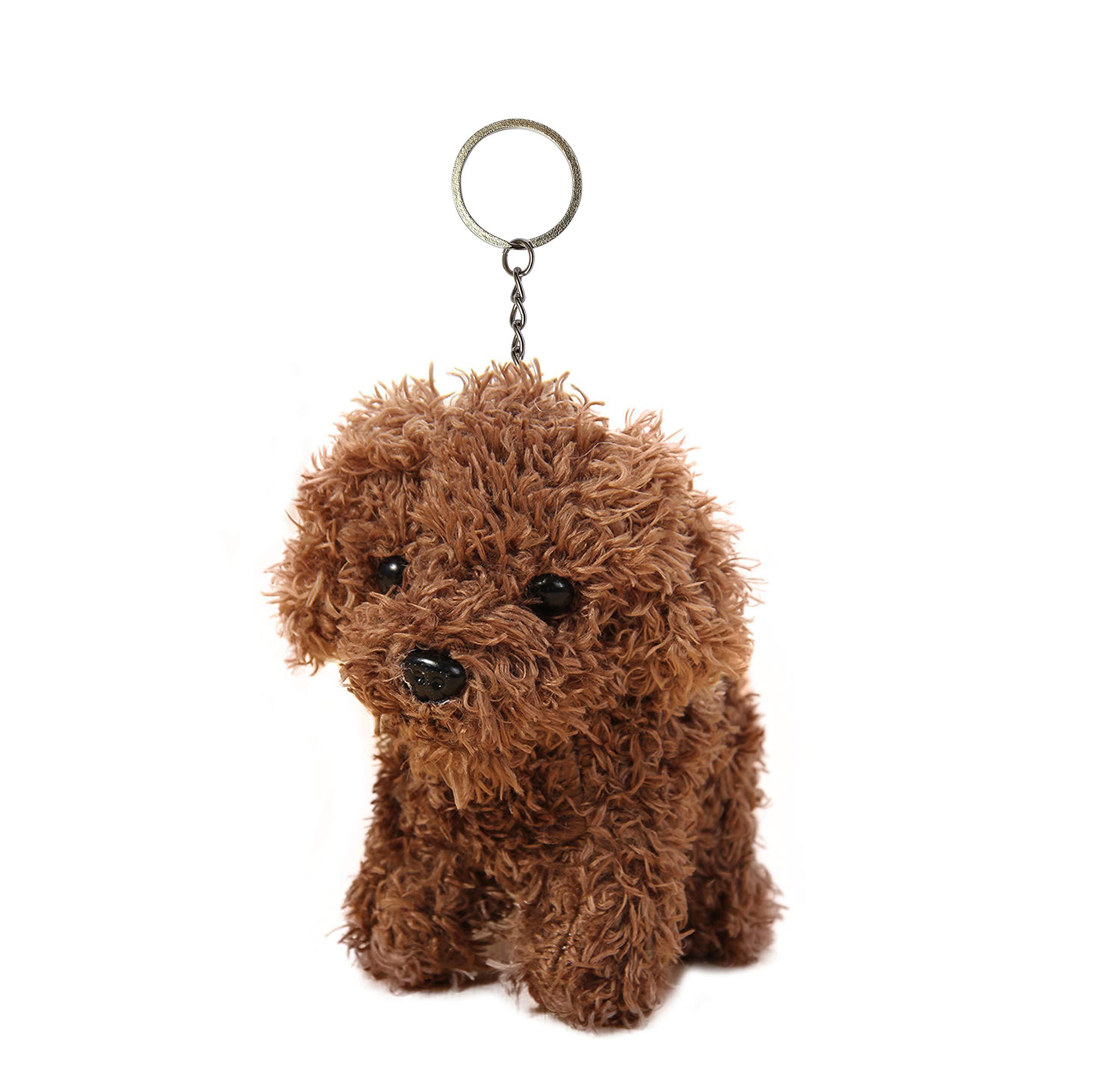 Vel cute stuffed animal dog anime plush key chain, fashion accessory backpack clips, kindergarten gift, handbag pendant, 5 inch (