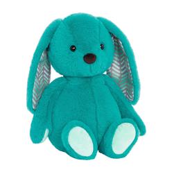 B.toys b. toys - plush bunny - super soft stuffed animal - teal - 12 - washable rabbit toy - for babies, toddlers, kids - happy hues