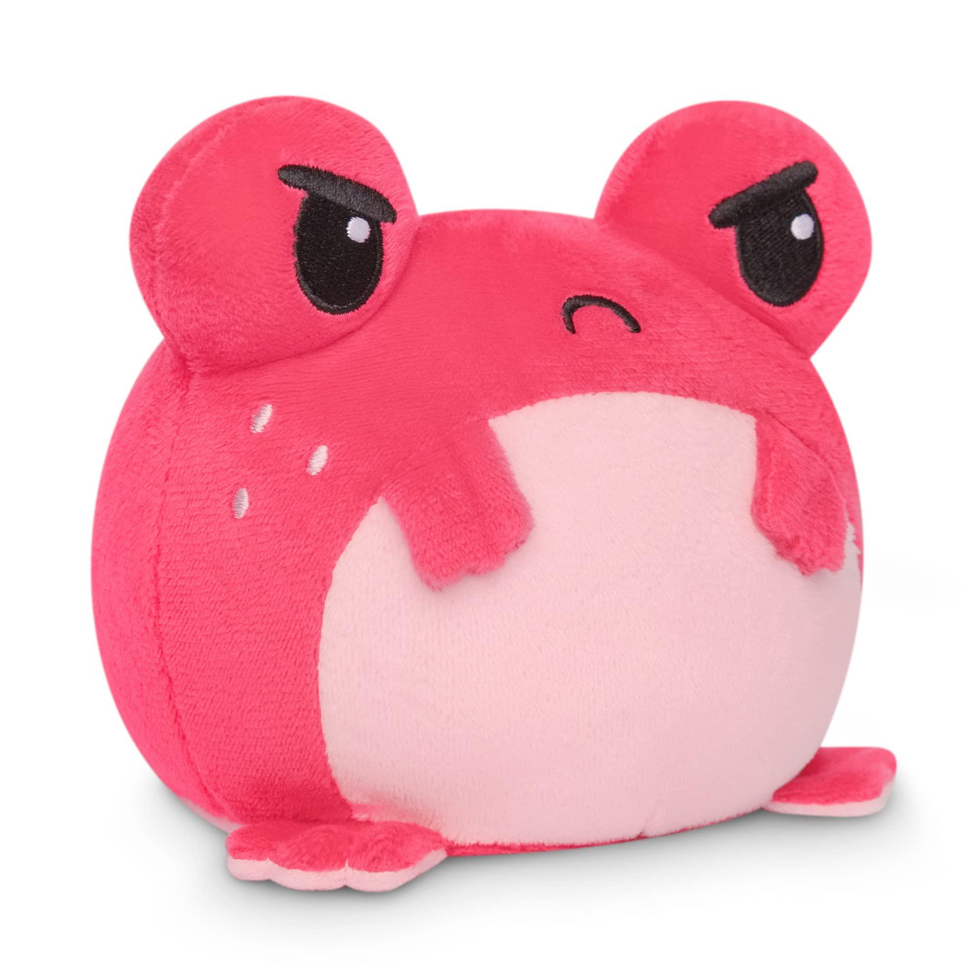 teeturtle | the original reversible frog plushie | patented design | sensory fidget toy for stress relief | happy + angry str