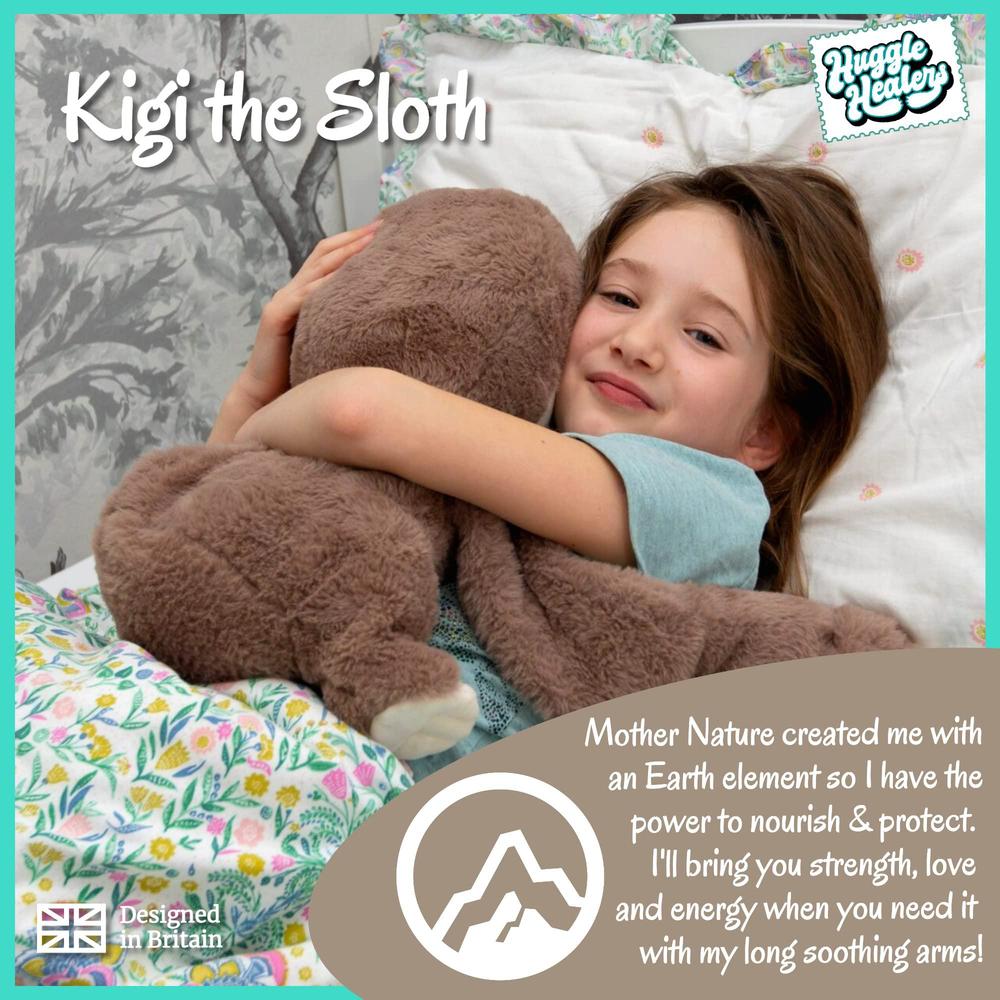 huggle healers sloth weighted stuffed animal - the ultimate weighted stuffed animals for kids and adults w/lavender heat bag 