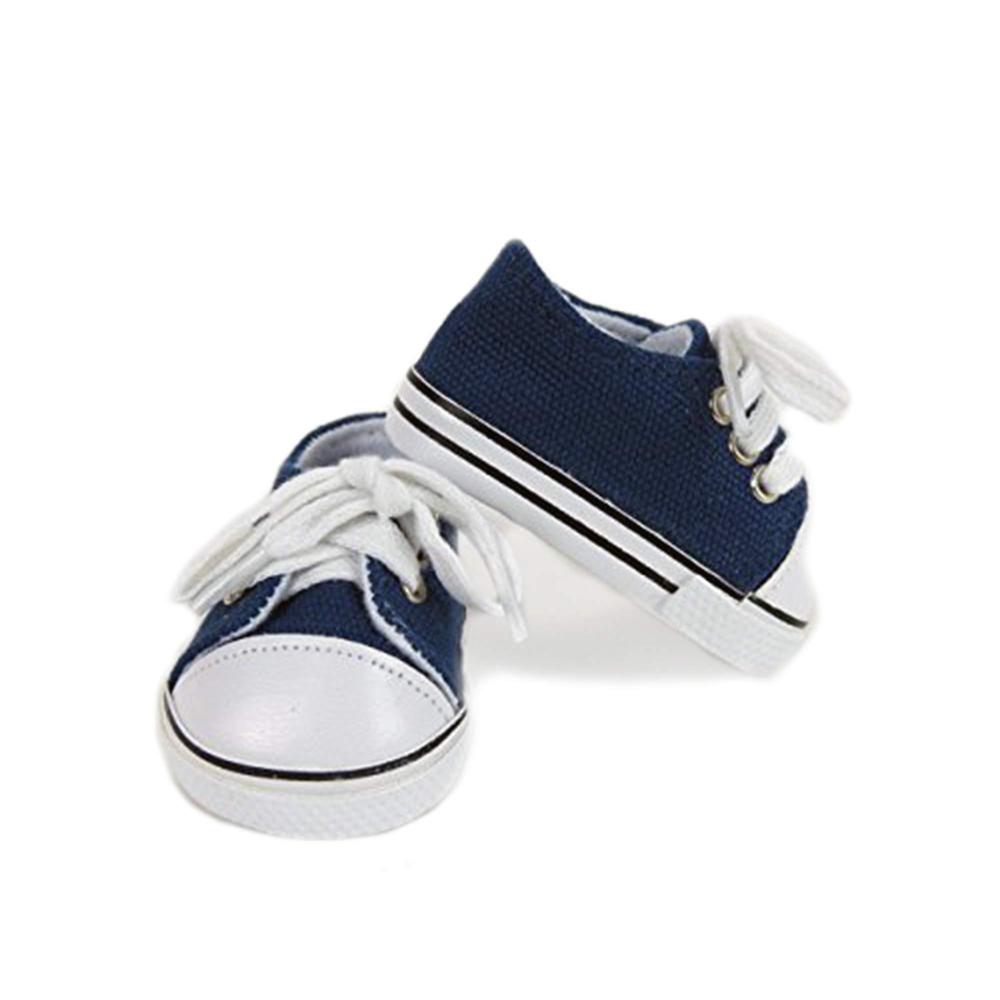 american fashion world navy sneaker for 18-inch dolls | premium quality & trendy design | dolls shoes | shoe fashion for doll