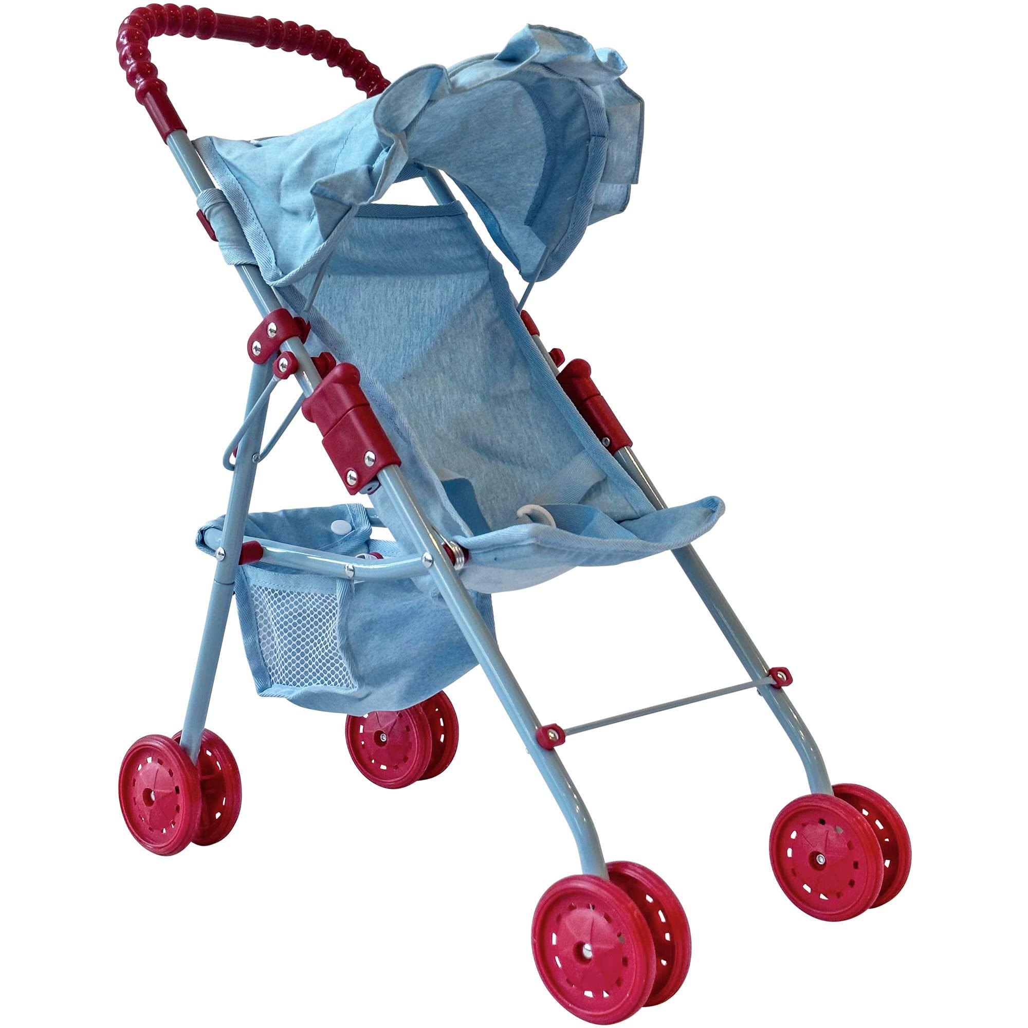 The New York Doll Collection my first baby doll stroller for toddlers 3 year old girls, little kids | folding baby stroller for dolls, toy stroller for ba