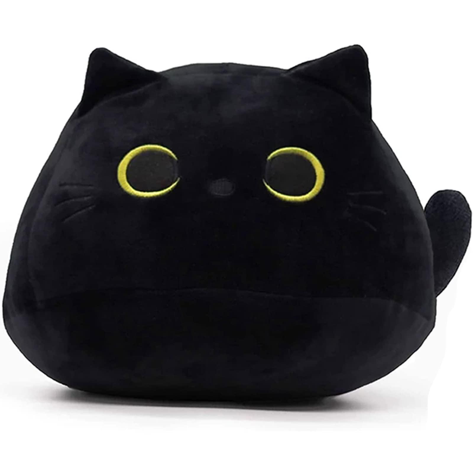 Yoruii yoruii black cat plush toy black cat pillow, 21.6 inch creative cat  shape pillow, cute cat plush toys, stuffed animal pillow