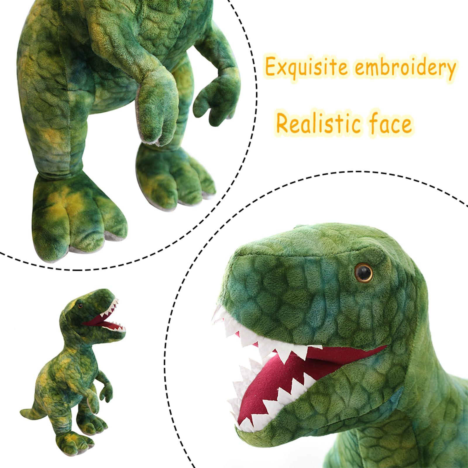 seyomi 23.6 inches cute large simulation dinosaur stuffed animal trex plush doll sleeping pillow for children for kids home d