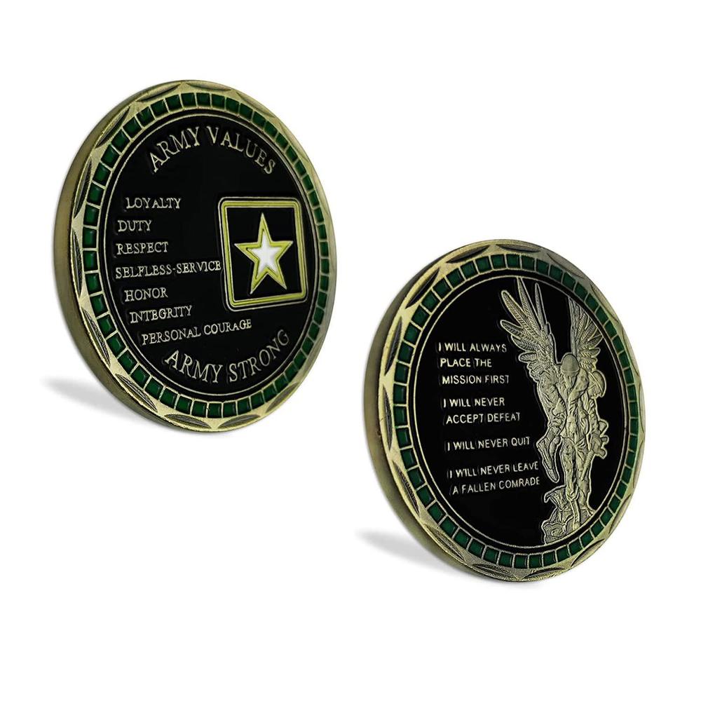 glamtune u.s. army core values military challenge coin soldier creed