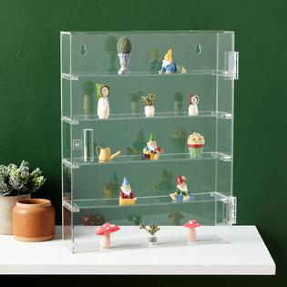 Juvale acrylic display case with 5 tiers for collectibles, figures