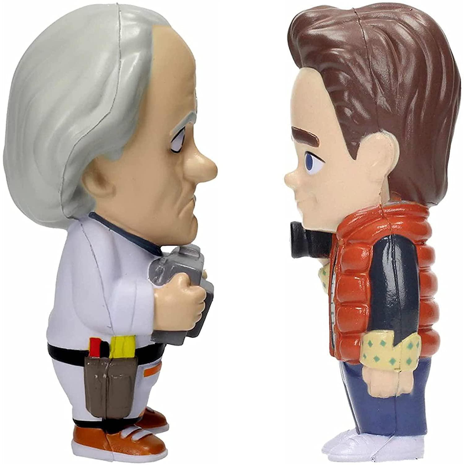 sdtoys back to the future - marty mcfly & doc brown stress dolls 15cm set of 2 6 inches