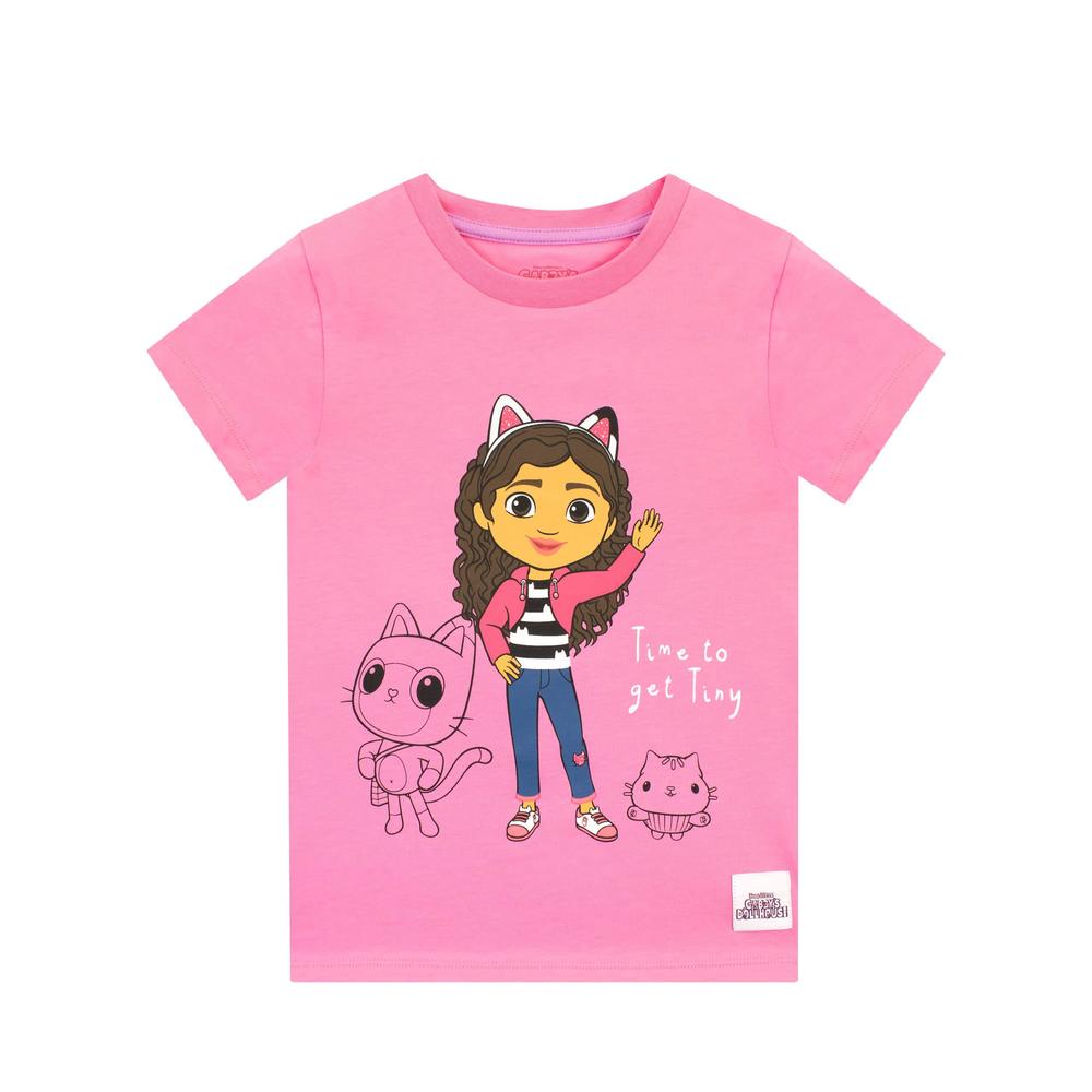 dreamworks girls t-shirt gabbys dollhouse 8 pink