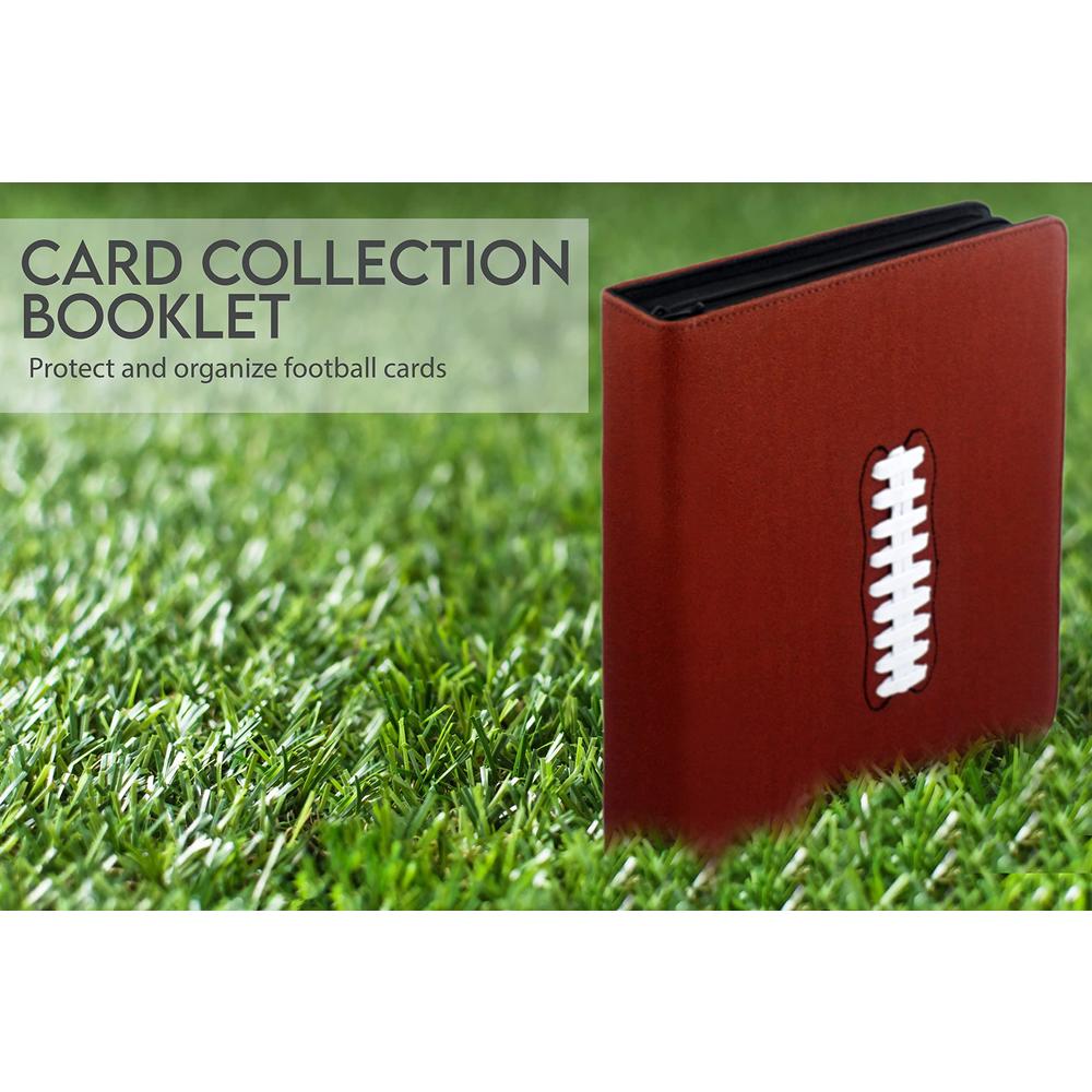 PerforMore football card binder, card collector binder album with 9-pocket sleeves for sports trading cards, includes 25 sheet protector