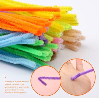 Zxiixz zxiixz 200 pcs pipe cleaners craft set, 100 pcs chenille stems  creative craft pipe cleaners 100 pcs pom poms craft for christ