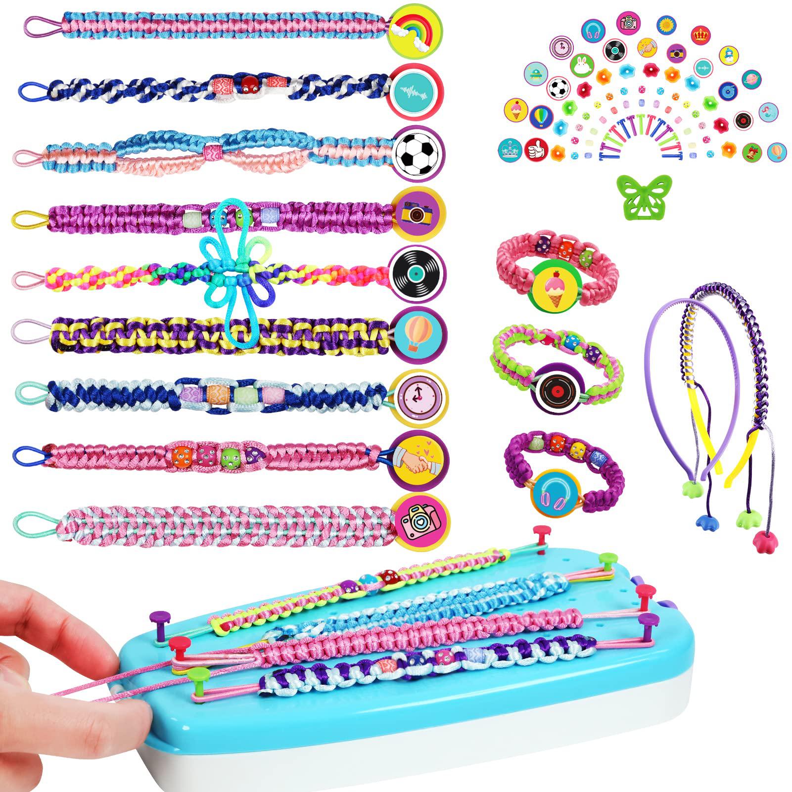 funbud friendship bracelet making kit for teen girls - arts and crafts  ideas for kids age 6 7 8 9 10-12, diy handmade toys for birth