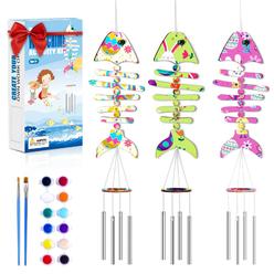gooidea 3-pack make a wind chime kits- arts and crafts for kids ages 4 5 6 7 8 diy kids crafts kits christmas birthday gifts 