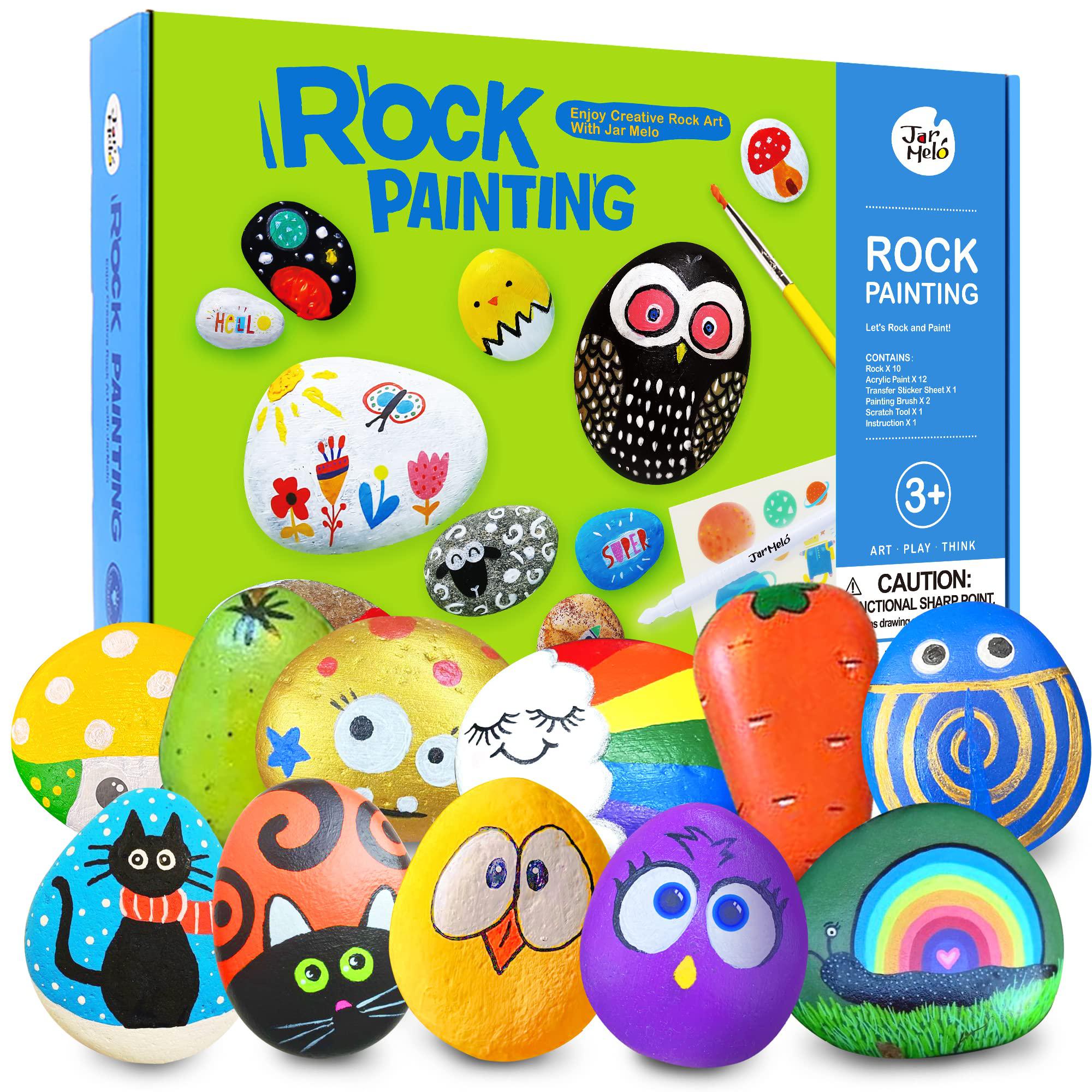 Jar Melo jar melo rock painting kits for kids, hide & seek rock