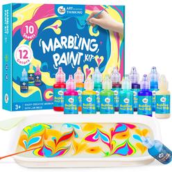 jar melo marbling paint kit, arts and crafts for kids girls boys age 3+, water marbling paint set, gifts for kids, creative a