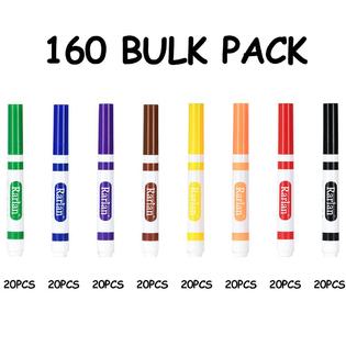Rarlan rarlan washable markers bulk, markers for kids, bulk pack, 8 colors,  160 count