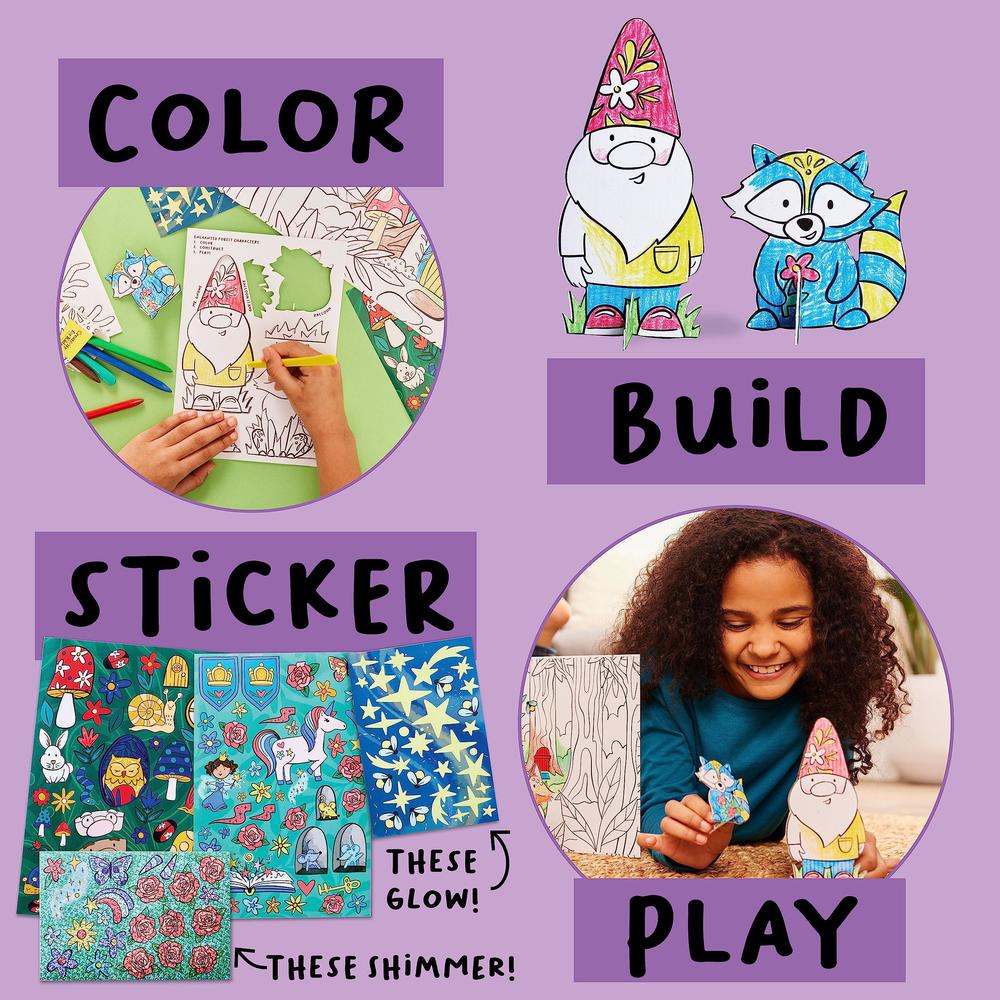 FaberCastell creativity for kids wonder worlds 3d coloring kit, 2 pack