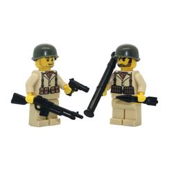 modern brick warfare us army american ww2 soldiers team 2 custom minifigure