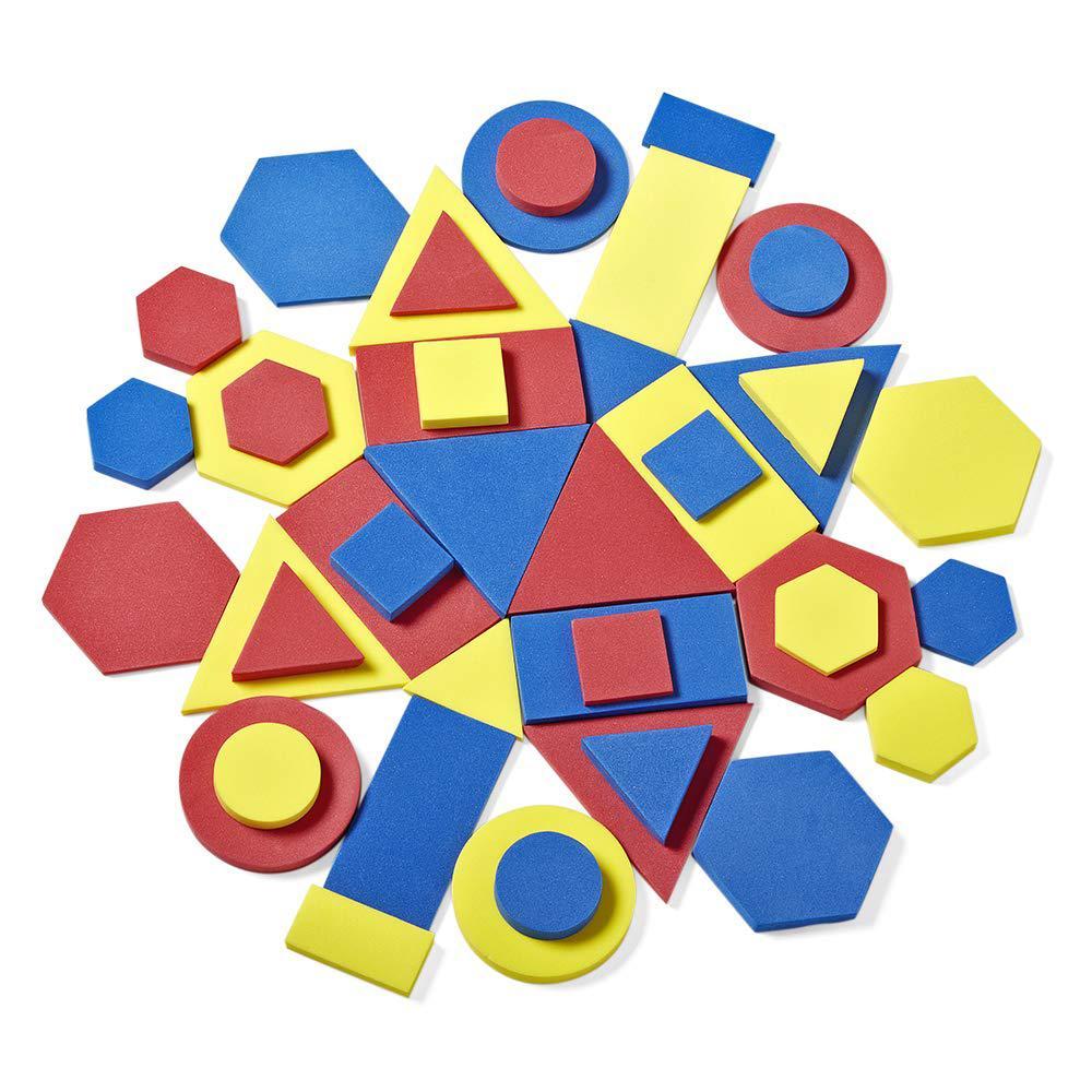 Attribute Blocks Math Pattern hand2mind foam attribute blocks student kit, geometry set, preschool ...
