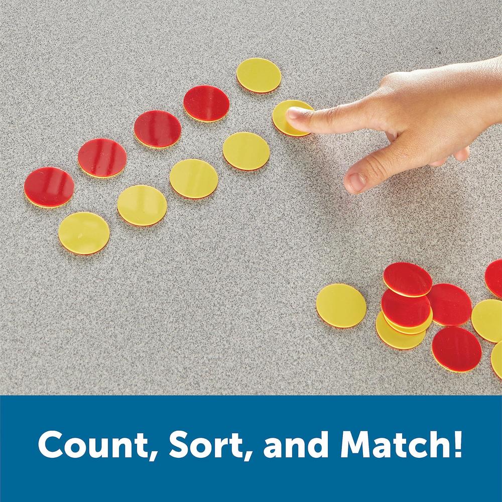 learning resources two-color counters, set of 200, ages 5+, grades k+ ...